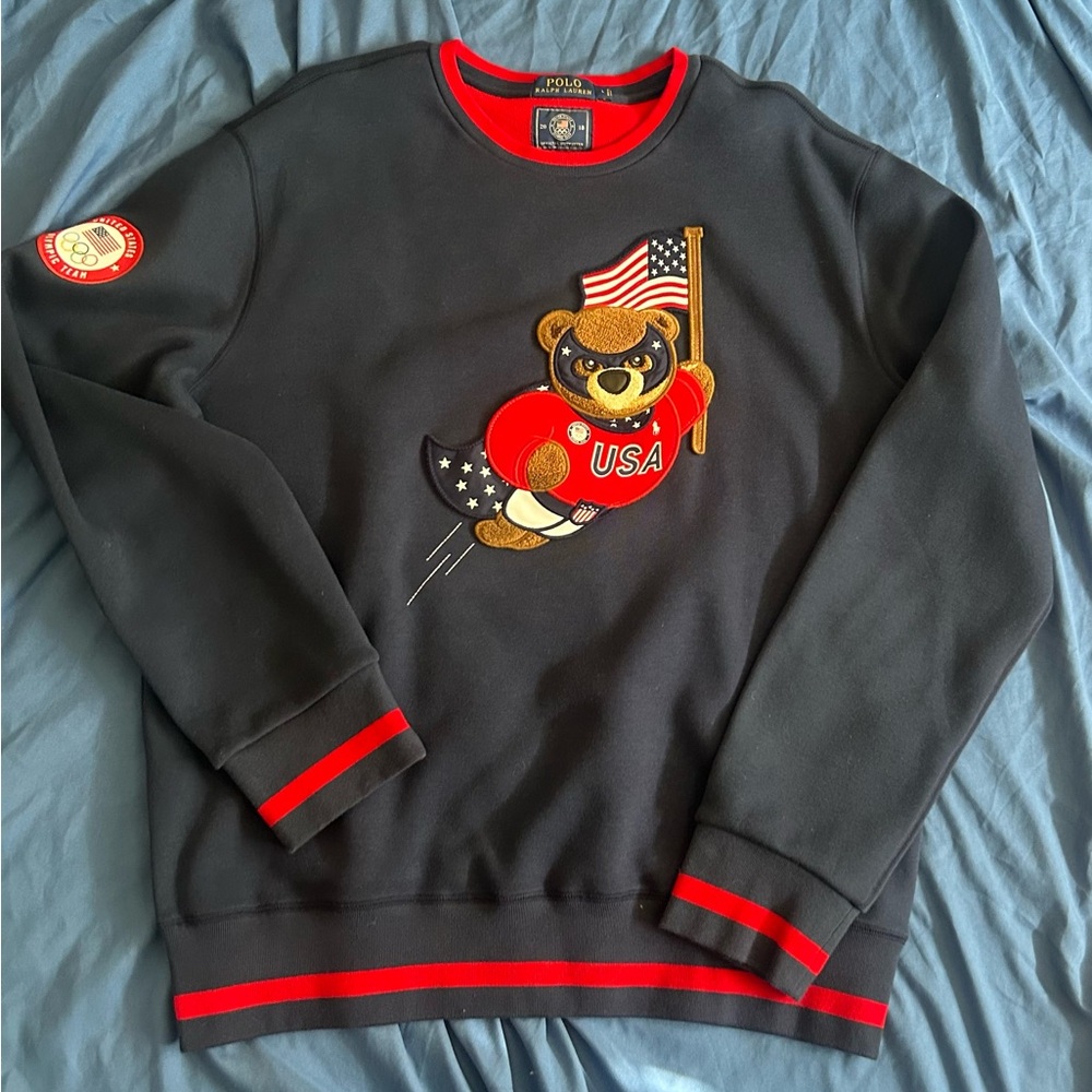 Ralph Lauren-Winter Olympics 2018 USA bear sweater